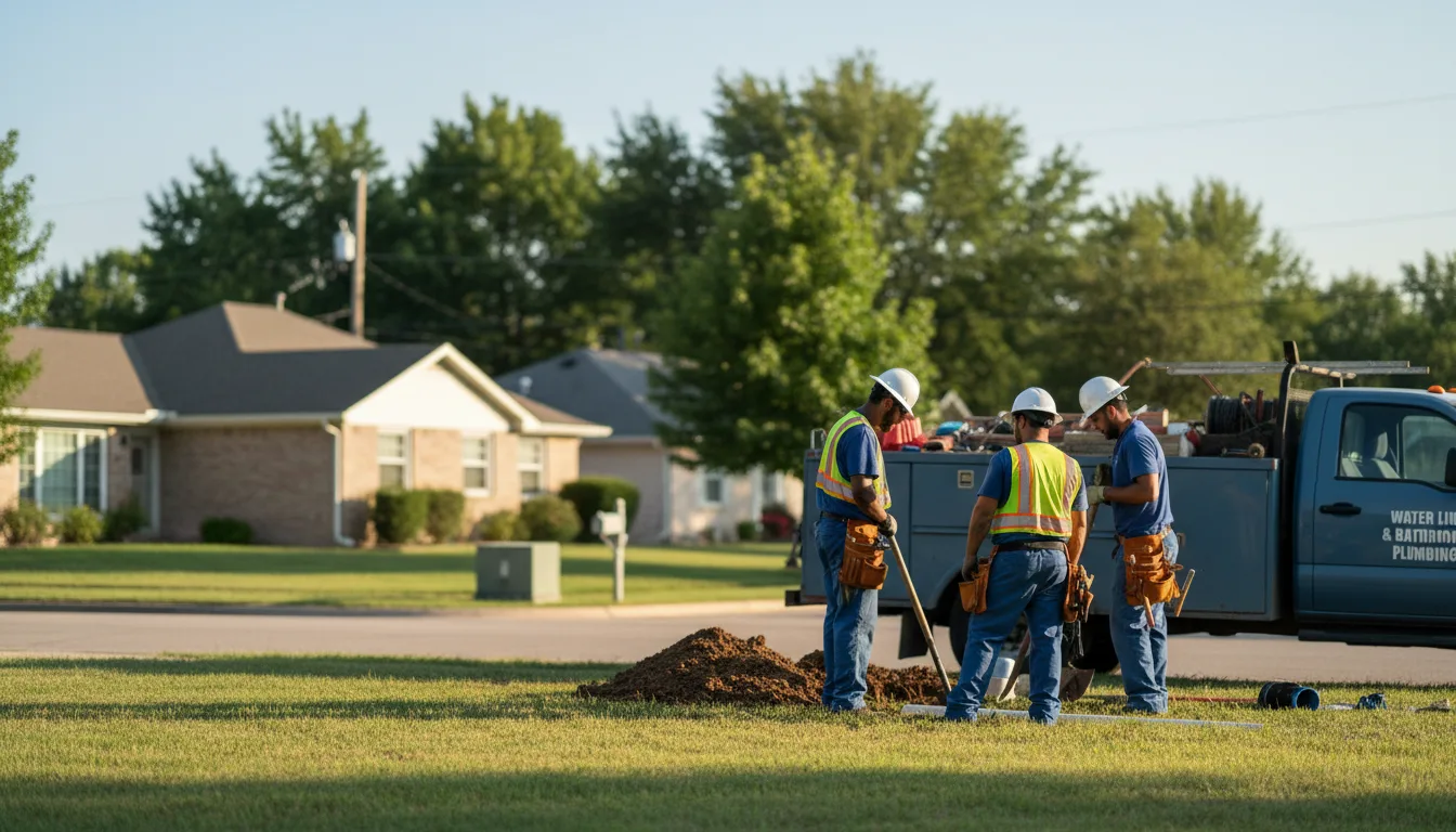 Residential water line and bathroom plumbing service in Marcola, OR